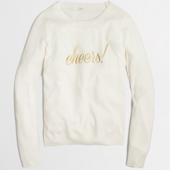 J Crew White Cheers Sweater | Poshmark